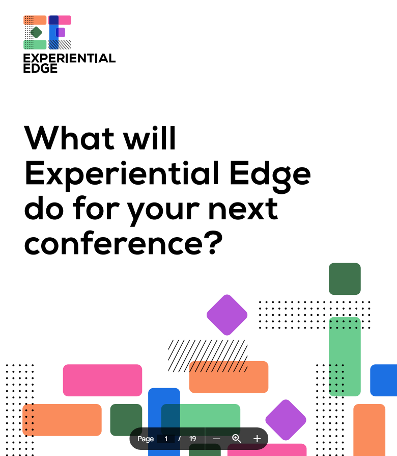 Experiential Edge Brochure - what will Experiential Edge do for your next conference?